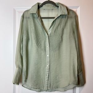 Zara khaki blouse